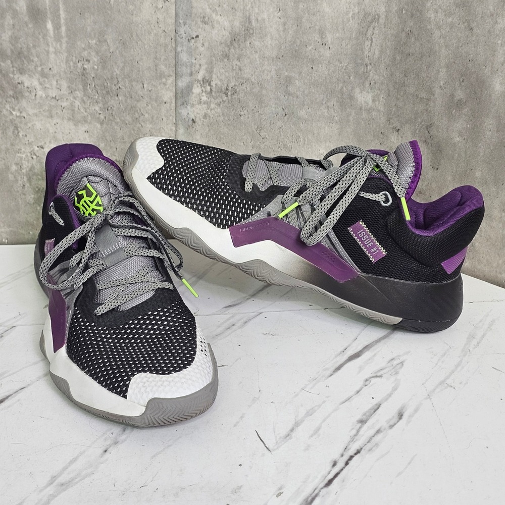 Adidas DON Issue 1 Joker Black Purple Signal Green EH2134 Mens Size 12